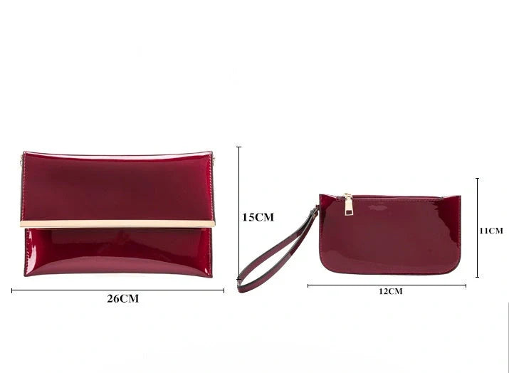 3 Sets Leather Handbags in various colours with zipper closure and cell phone pocket