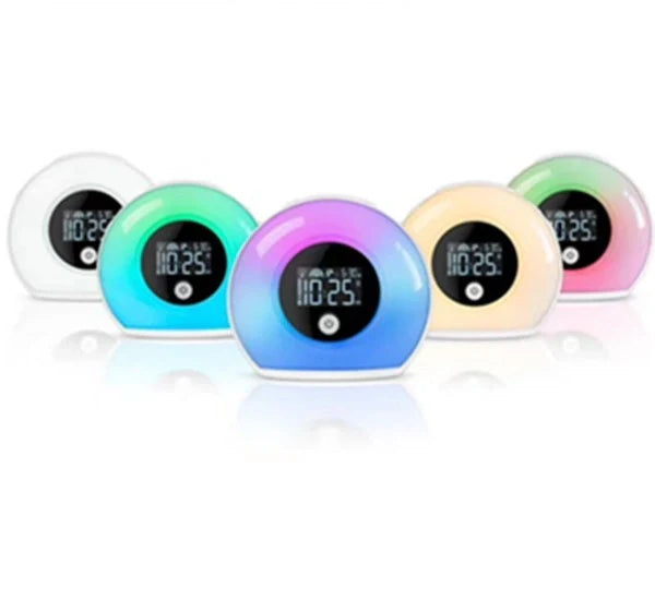 Digital Music Alarm Clock with Bluetooth 5.0 and VA LCD screen in colourful design