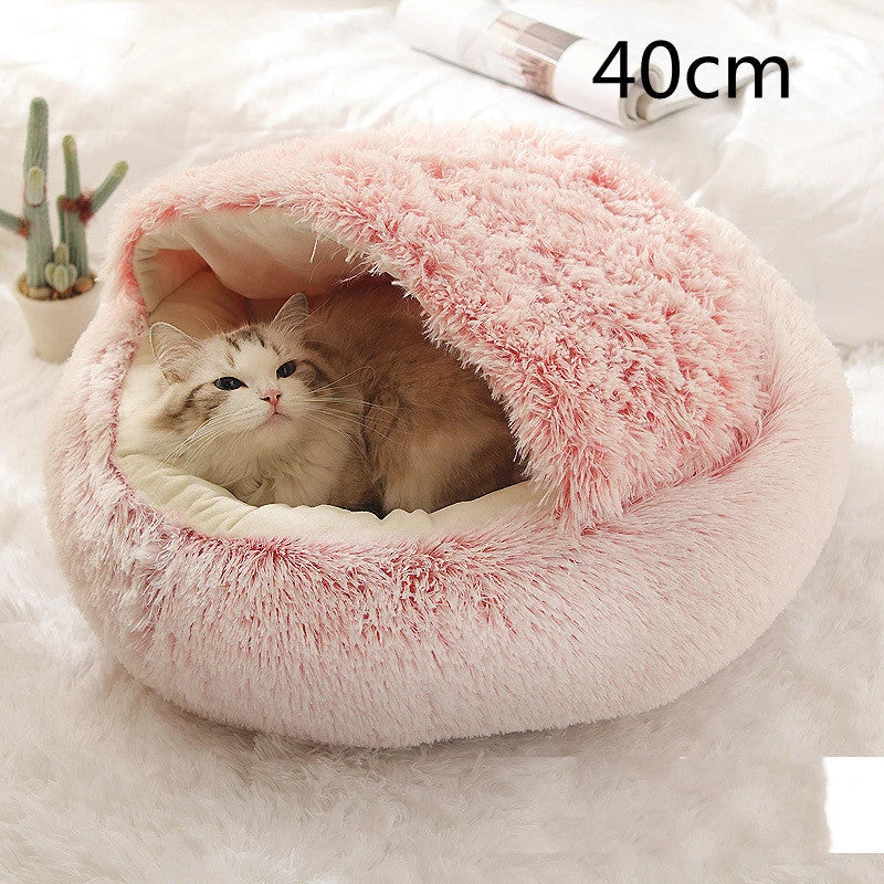 Cozy All-in-One Pet Bed in various colors and sizes, providing a plush and comfortable retreat for cats and dogs