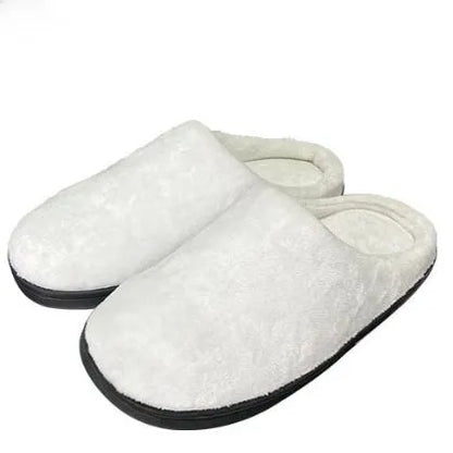 Pattern printed cotton flannel slippers with TPR rubber soles for indoor wear