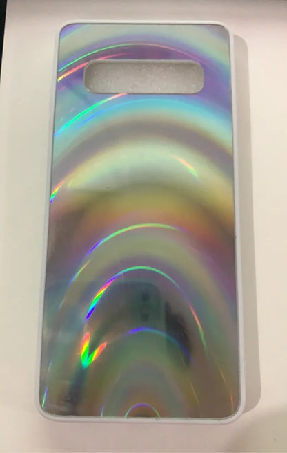 Rainbow mirror glitter phone case with slim-fit TPU PC acrylic back cover and precise cutouts