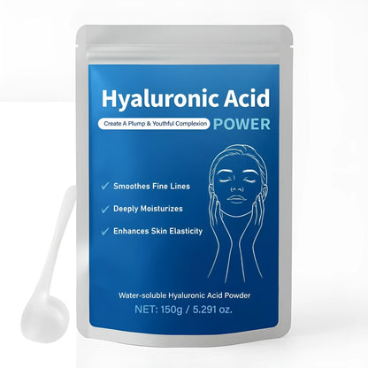 Hyaluronic acid powder 150g container for facial beauty and cosmetic formulation