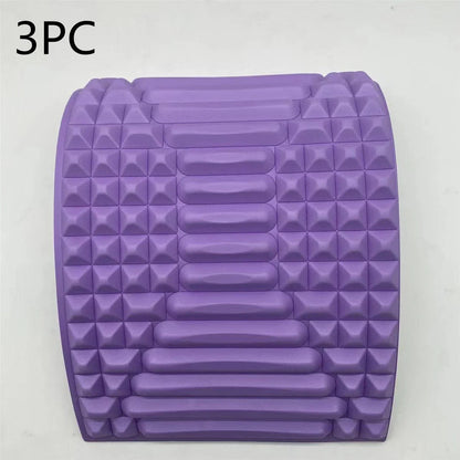 Premium back stretcher pillow with acupressure design to relieve neck, lumbar, and sciatica pain