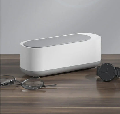 Off-white ultrasonic cleaning machine with stainless steel tank for jewellery and glasses