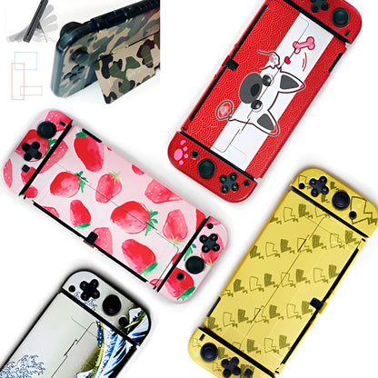 Nintendo Switch OLED hard protective case with PC crystal shell and cartoon pattern options