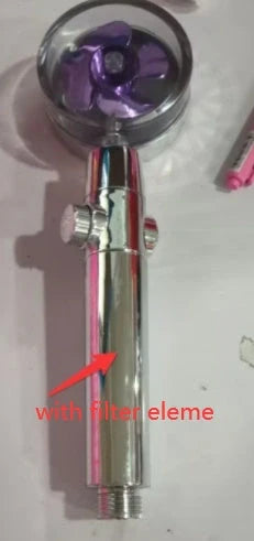 Turbo Propeller Shower Head with 360° fan extension and holder for a luxurious shower experience