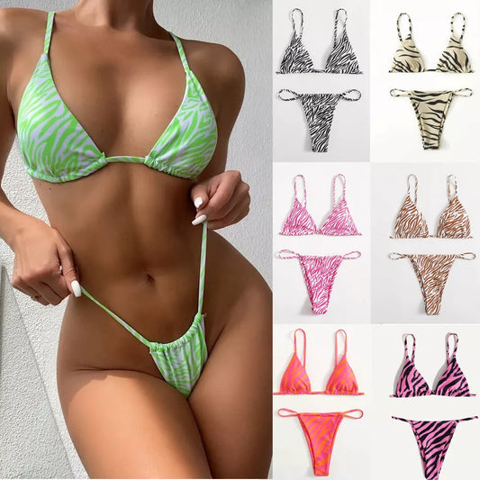 Women's three-piece swimsuit in polyester, available in multiple colours