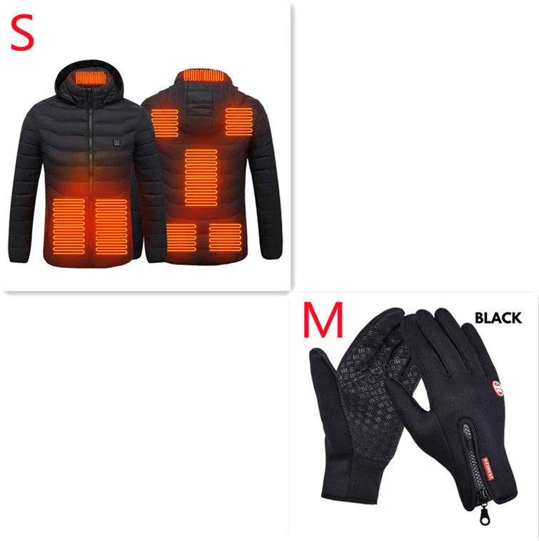 Cozy and stylish electric heated winter jacket with USB charging and adjustable temperature settings