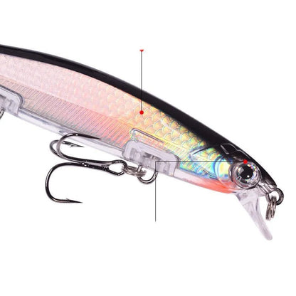11cm long, 13.5g soft plastic Mino fishing lure in a selection of eight different colours.