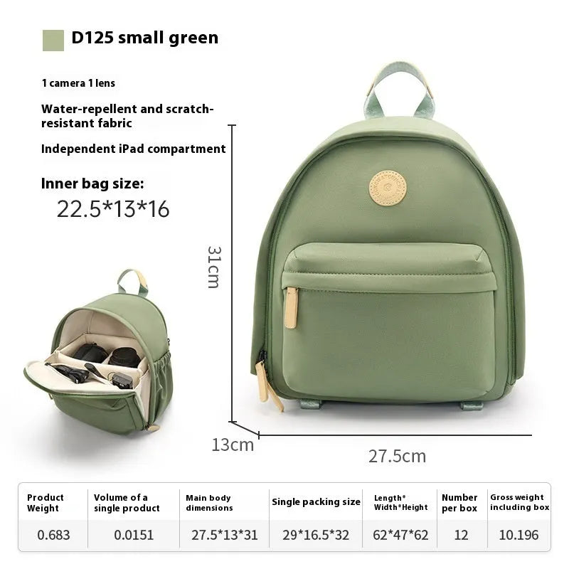 CW Medium Black women's shoulder camera bag with detachable iPad compartment and a curve belt strap.