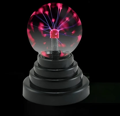 Colourful USB magic ball light with 7.62 cm glass sphere on ABS base