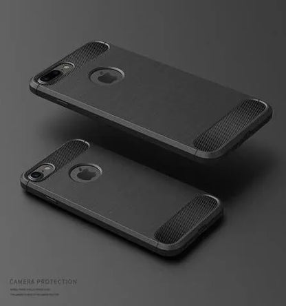 Solid colour TPU shock proof back cover case for iPhone on a table.