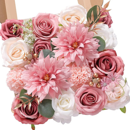 Silk flower wedding simulation box flower for layout planning in a selection of colours.