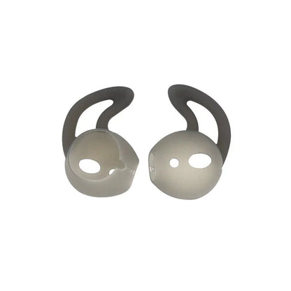 Silicone ear caps for Apple AirPods wireless earphones in multiple colours showing left and right ear options