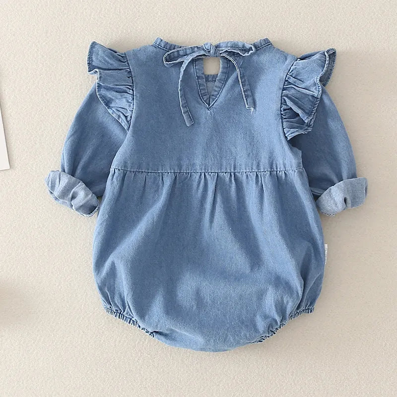 Cotton-rich baby climbing suit in Female baby or Male baby colour, height sizes 66cm to 90cm