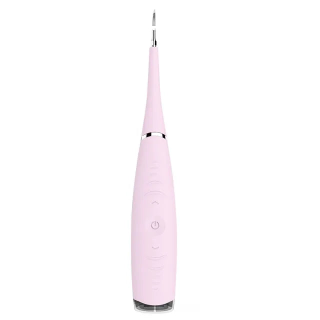 Pink and blue waterproof electric tooth scaler with 190mm handle for dental calculus removal