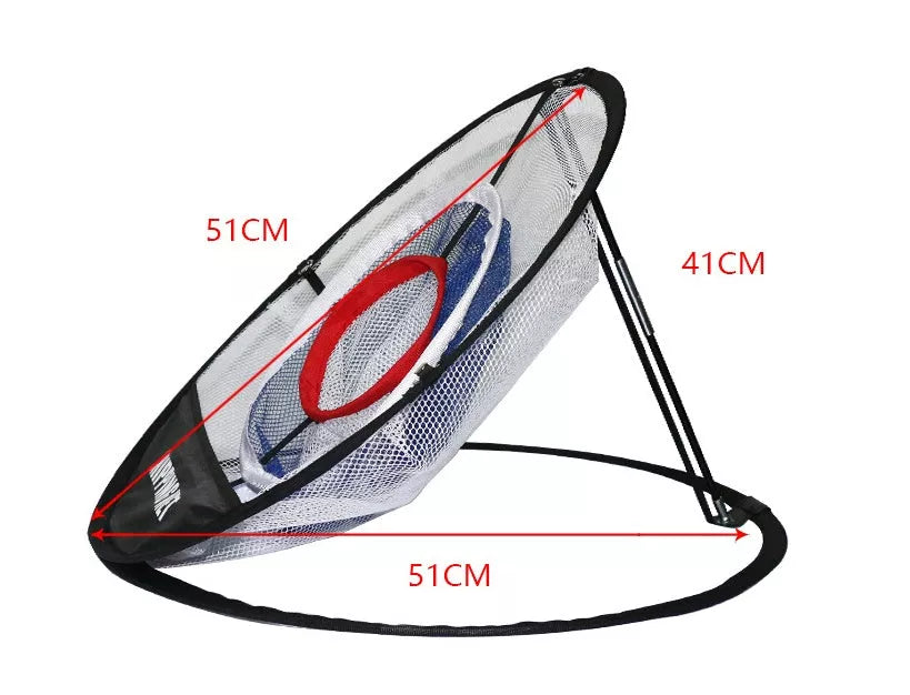 UP Indoor Outdoor Chipping Pitching Training Net in white, showing pop-up design