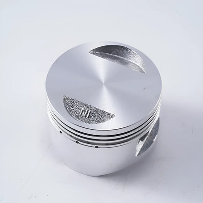 Motorcycle engine piston kit with rings and pin for 57.4mm cylinder diameter