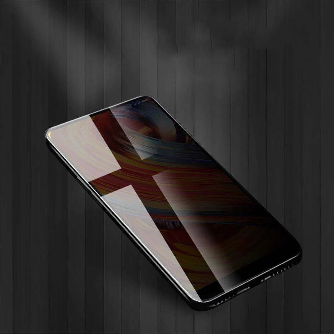 Black ceramic anti-peep privacy screen protector for iPhone with matte finish