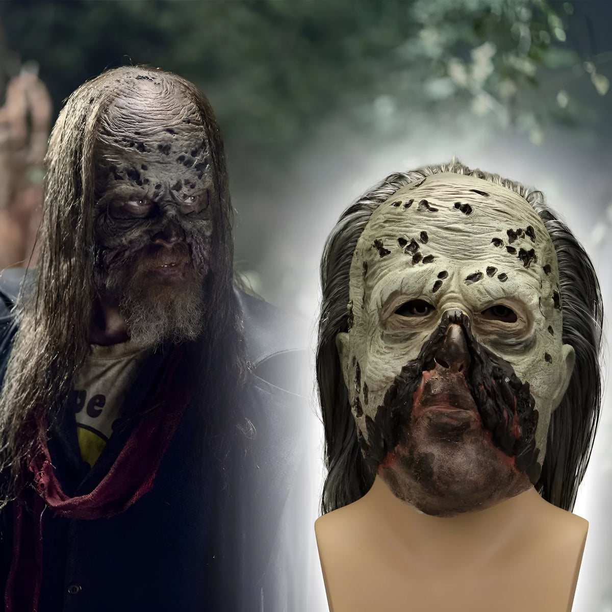 The Walking Dead beta zombie latex halloween mask for adult head circumference 55-62cm