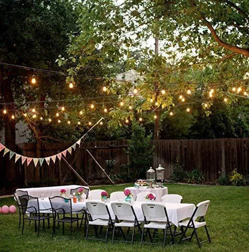 Waterproof solar string lights with PVC housing in garden setting showing LED illumination