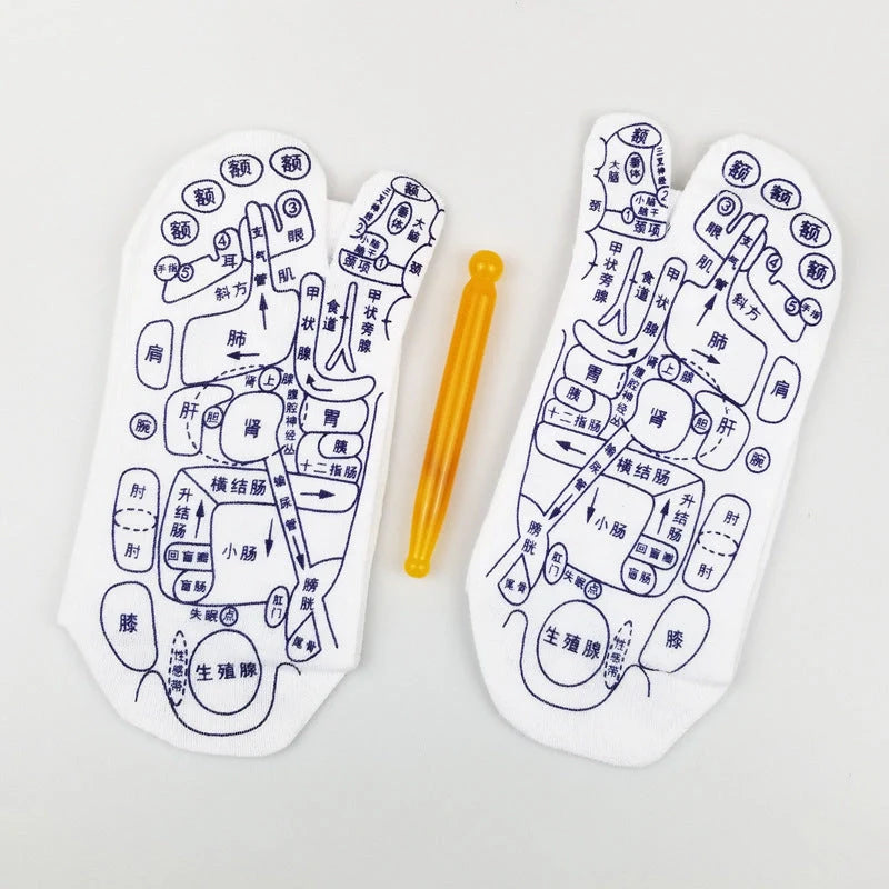 Acupressure reflexology socks for foot massage and pain relief