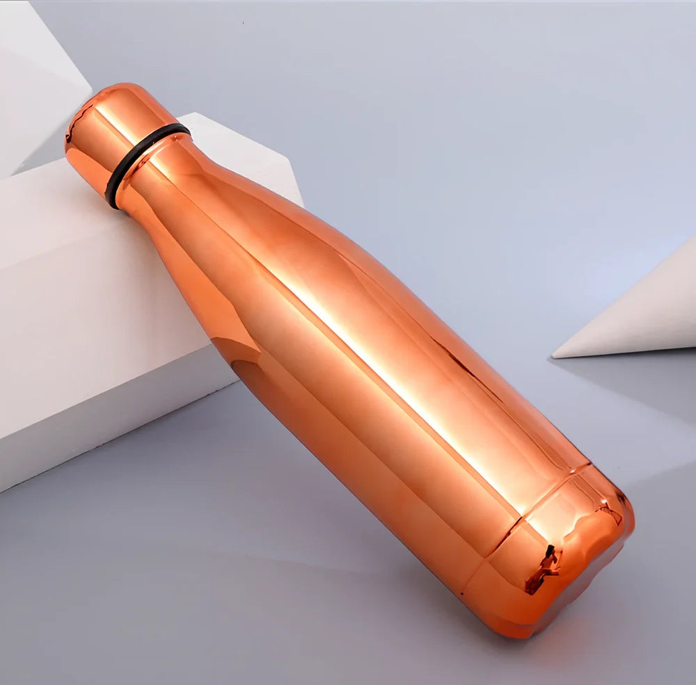 Stainless steel vacuum flask with 500ml capacity and double-wall insulation for temperature control
