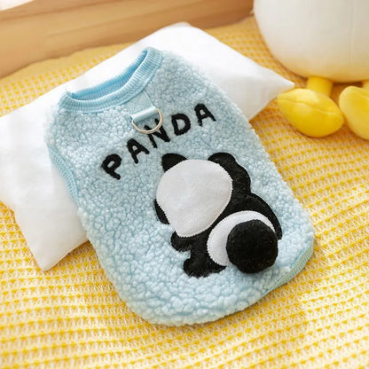 Winter warm fleece-lined pet vest sweater in polyester, available in three colours and six sizes XS-XXL.
