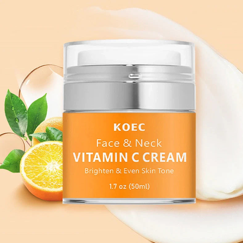 KOEC Retinol Neck Cream 50g container for moisturising and reducing fine lines on neck