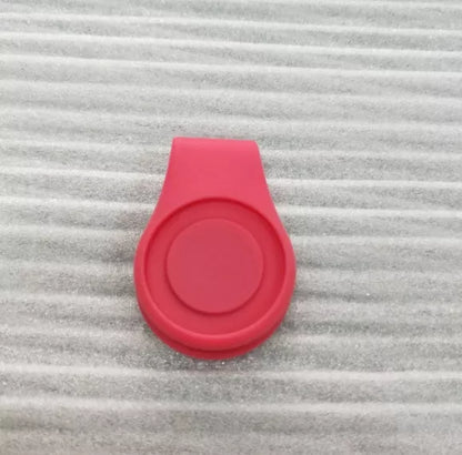 Silicone golf hat clip ball marker holder in vibrant colours