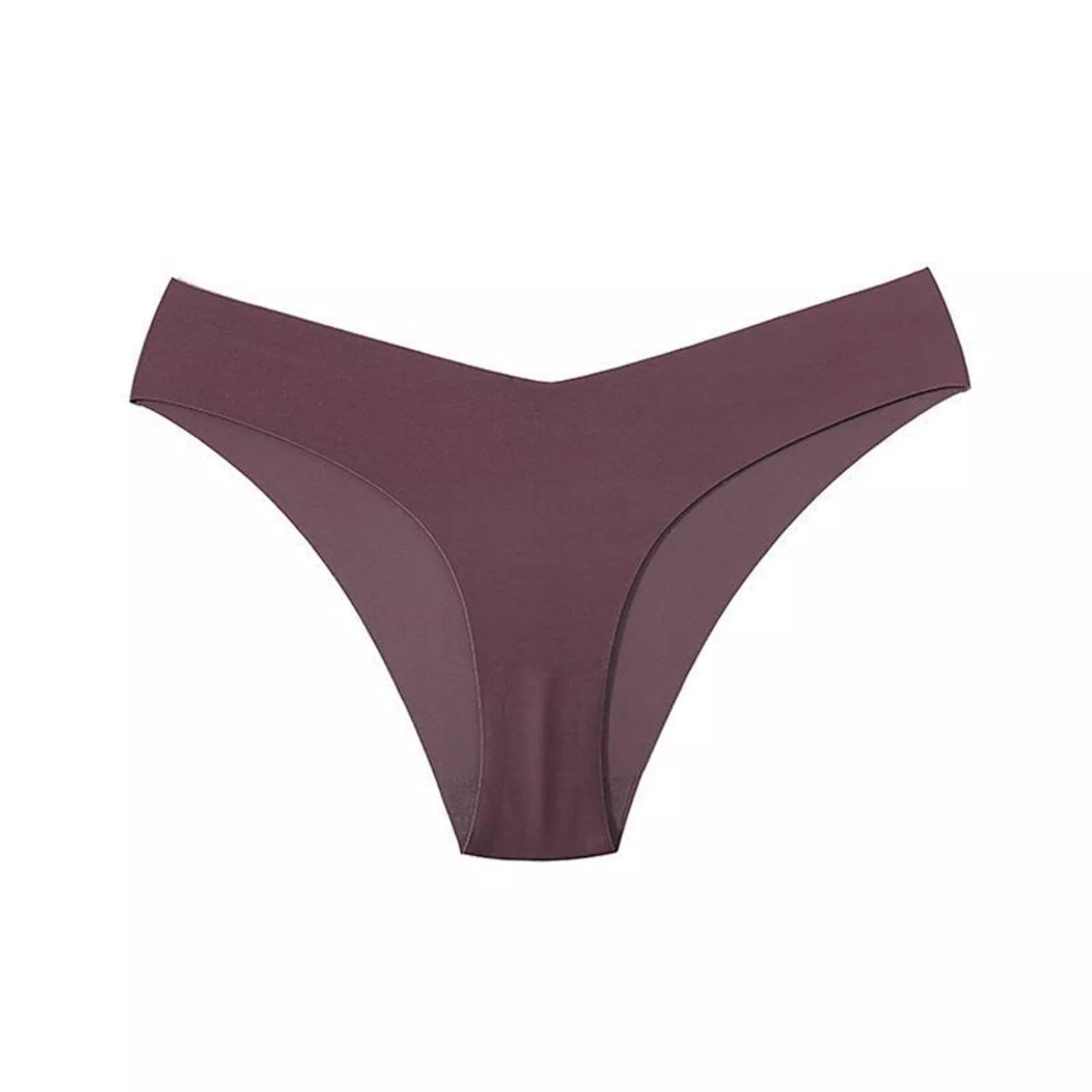 Women's V-shaped Waistband Seamless Ice Silk Panties in 5 colors