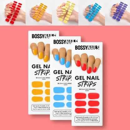 Nail art stickers with alphabet letters in sealed packaging, showing 16 designs per pack
