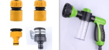 Premium high-pressure water gun with 8-in-1 adjustable nozzle for versatile household and automotive cleaning