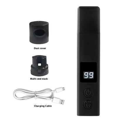 Electric dog nail grinder with LED light and dust cover in black and white colour options