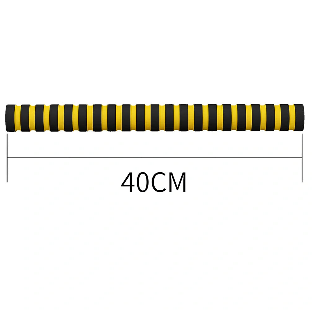 Yellow adjustable dumbbell barbell set with weight plates and connecting rod for home gym