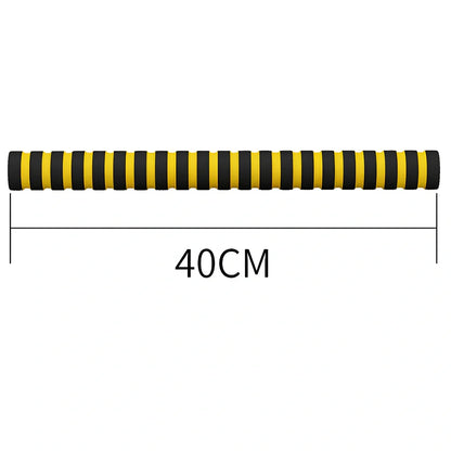 Yellow adjustable dumbbell barbell set with weight plates and connecting rod for home gym