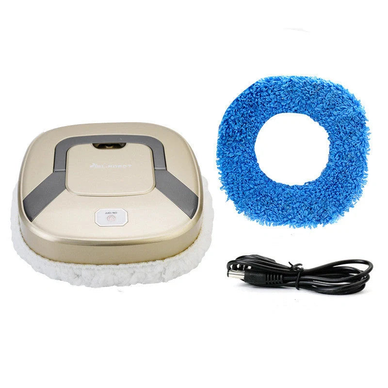 USB Charging Wet and Dry Mopping Floor Cleaning Machine in tyrant gold and silver-gray