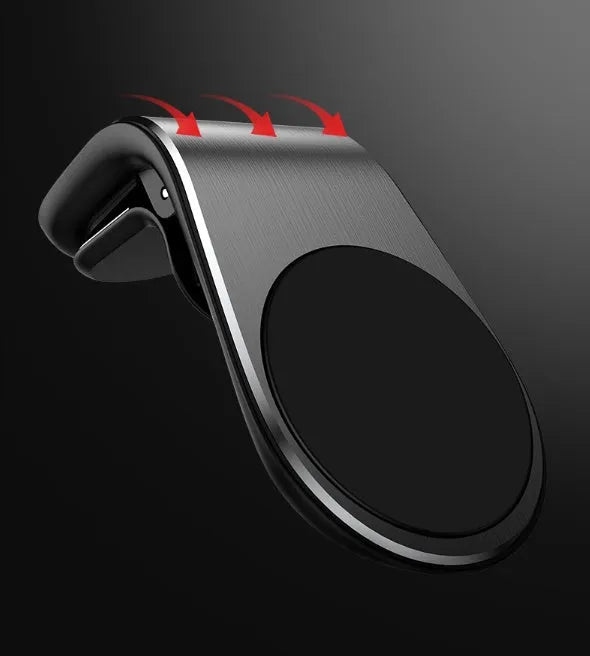 Black, gold, and silver car mounting bracket for dashboard or windscreen, shown with adhesive sticker and rotating variants.