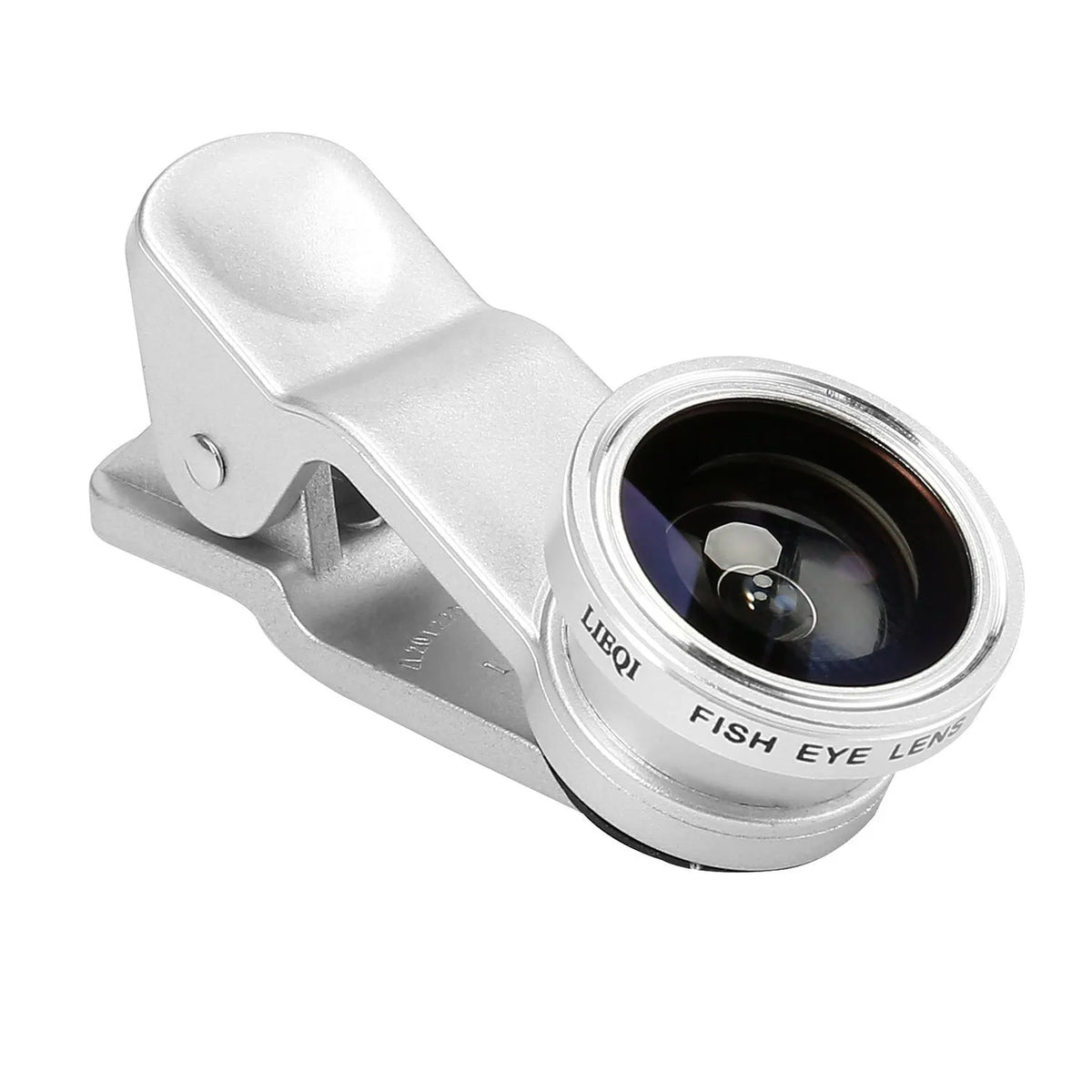 Mini smartphone camera lens clip with wide angle, macro, and fisheye lenses in multiple colours