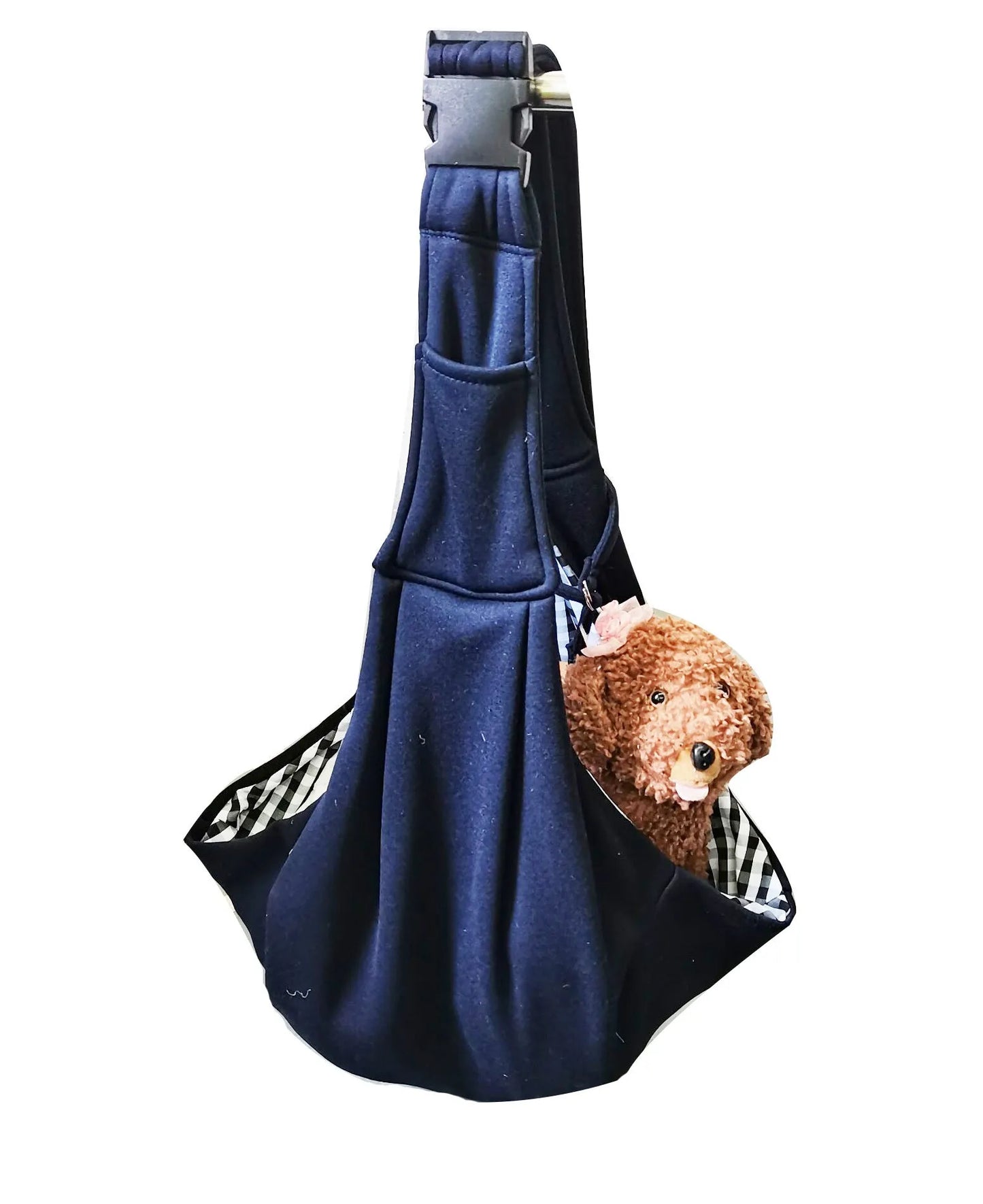 Soft polyester adjustable shoulder strap pet bag for small dogs up to 7.5kg in multiple colour options.