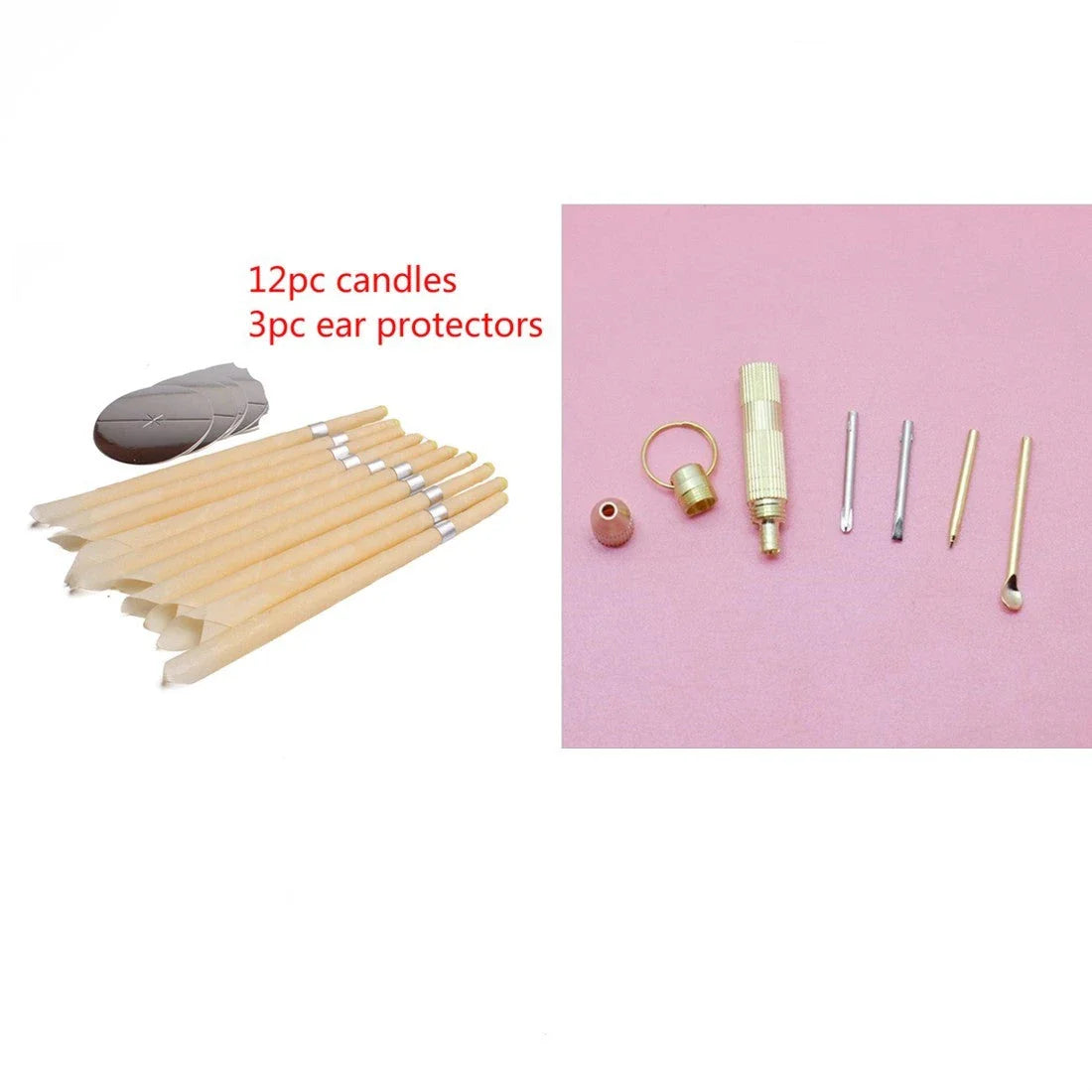 Premium beeswax ear candles with organic materials for soothing ear care and cleansing