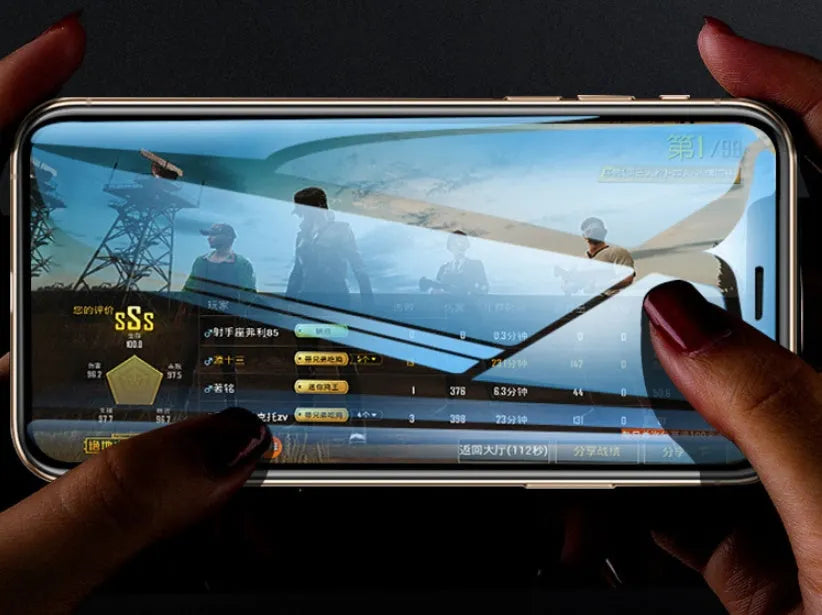 Full coverage tempered glass screen protector for Samsung Galaxy smartphones showing edge-to-edge design