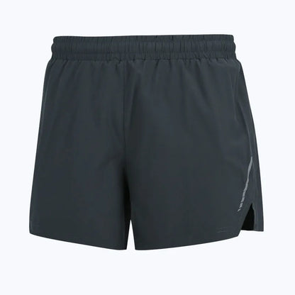 Men's quick-drying marathon running shorts in polyester fibre, straight style cut