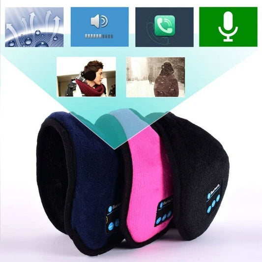 Comfortable Bluetooth Earmuffs with Built-in Microphone for Hands-Free Calls in Cold UK Weather