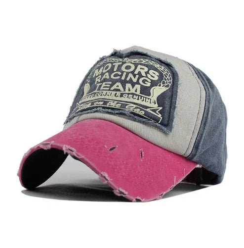 Cotton Baseball Hip Hop Cap with extended visor in vibrant colours