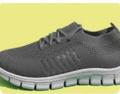 Women's flying knit casual flats with mesh upper, round toe, and front-tie design in multiple colour options