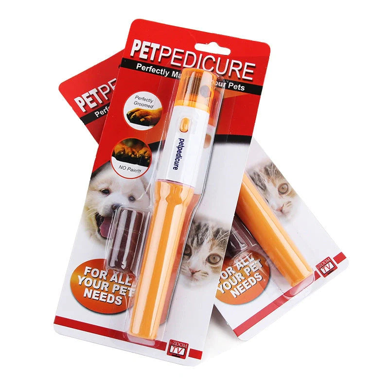 Electric pet nail grinder with safety guard for cats and dogs