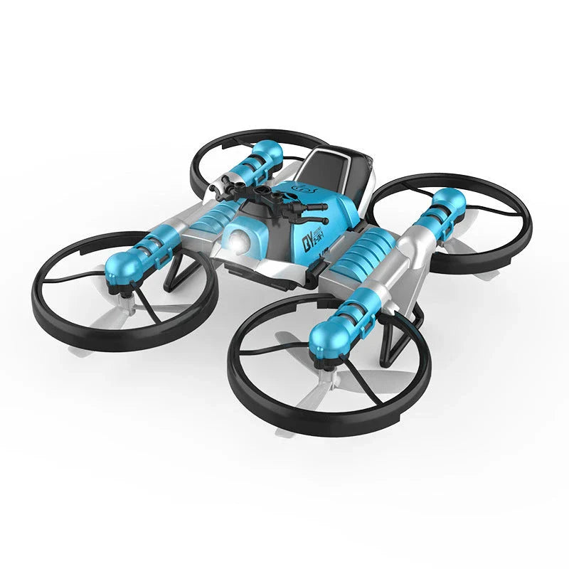 2-in-1 Foldable Drone and Motorcycle RC Toy with HD Camera for Aerial Photography and Ground Exploration