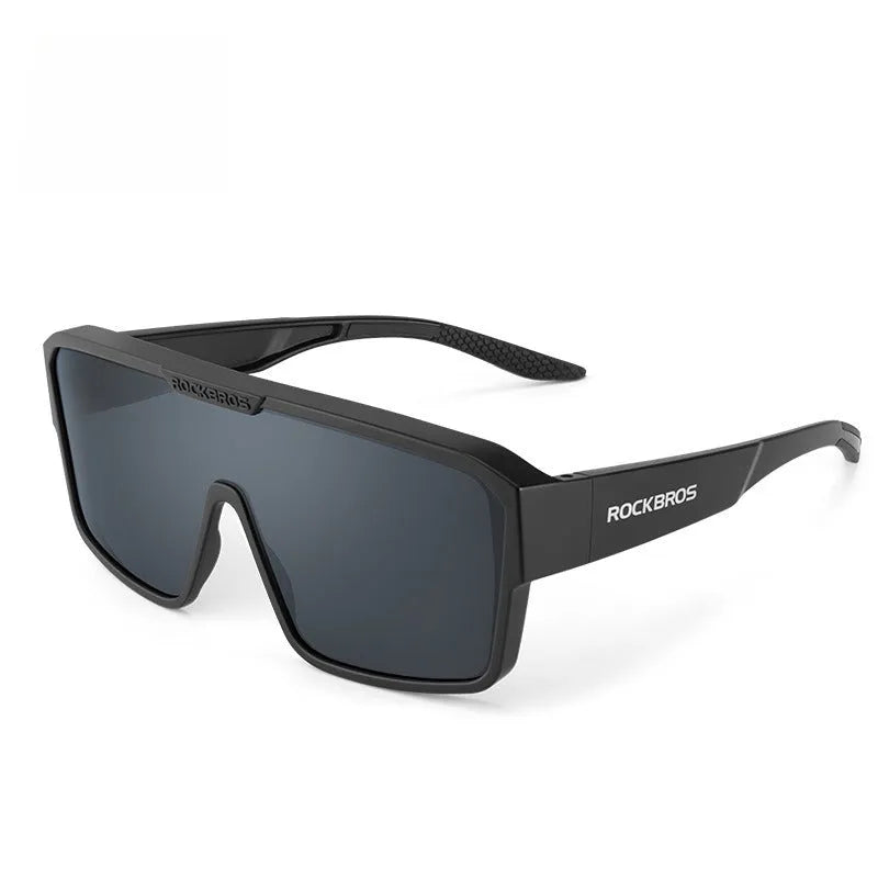 Cycling goggles with polarised lenses and large frame in various colour options