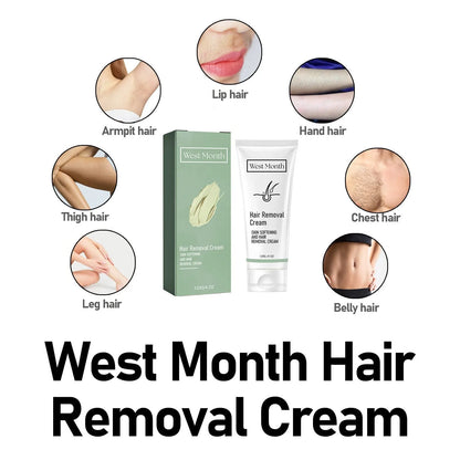 120g tube of mild formula body and armpit depilatory cream for hair removal.